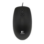 Mouse Logitech B100 PC NB cu fir USB optic 800dpi butoane/scroll 3/1 negru 910-003357, Logitech