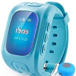 Ceas Smartwatch GPS Copii iUni U6, Localizare Wifi, Apel SOS, Pedometru, Monitorizare somn, Blue + Boxa Cadou