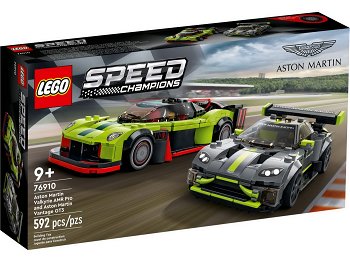 LEGO Speed Champions: Aston Martin Valkyrie AMR Pro si Aston Martin Vantage GT3 76910, 9 ani+, 592 piese
