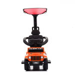 Masinuta fara pedale cu maner parental Jeep Wrangler Orange, Jeep