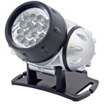 Lanterna frontala PLF19 19 LED-uri Lumina alb rece 4 moduri iluminare Negru / Gri, HOME