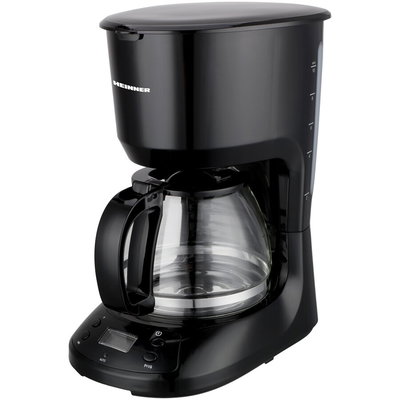 Cafetiera digitala Heinner Silvert Chatt HCM-D750GCSS LCD 1.25L filtru detasabil 750W negru