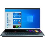 Laptop ultraportabil ASUS ZenBook Pro Duo UX581GV cu procesor Intel® Core™ i7-9750H pana la 4.50 GHz Coffee Lake, 15.6", 4K, OLED, Touch, 16GB, 1TB SSD, NVIDIA GeForce RTX 2060 6GB, Windows 10 Pro, Celestial Blue
