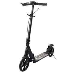 Trotineta cu doua suspensii si frana pe disc, Action One, Negru, Action One