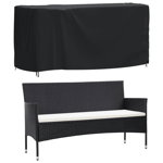 vidaXL Husă mobilier de grădină negru 180x70x90 cm impermeabilă 420D, vidaXL