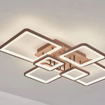 Lustra LED RFAN Model K002-6 WH Cu Telecomanda 3 Tipuri De Lumina Intensitate Reglabila 228W Alb, RFAN