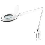 Lampa cu lupa de 5 dioptrii, 10W, 730 lm, 6500K, clema metalica, brat reglabil, Rebel NAR0461-2, Rebel