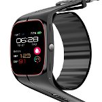 Smartwatch iSEN Watch P20, 1.3inch HD, Tensiometru cu manseta gonflabila, Monitorizare familie, Ritm cardiac, Temperatura, Oxigen, 220mAh, Negru, iSEN