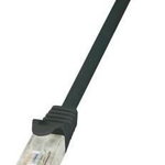 Cablu UTP LOGILINK Cat5e, cupru-aluminiu, 10 m, negru, AWG26, CP1093U, LogiLink