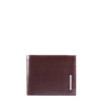 Blue square wallet with coin case, Piquadro