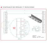 Profil montant vert 19 de 45U pt.dulap DS-, DSZ- si DSI, Schrack