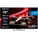 METZ Televizor METZ QLED 75MQE8000, 189 cm, Smart Google TV, 4K Ultra HD, 100 Hz, Clasa F, Negru, METZ