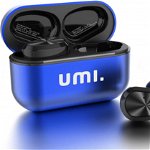 Casti audio Wireless Umi, Bluetooth 5.2, albastru/negru