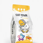 Asternut igienic pentru pisici cu miros de mango si pepene galben Cat Town, 5 L