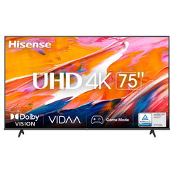 Televizor smart Hisense - 75E7NQ, 75'', QLED, 4K, negru