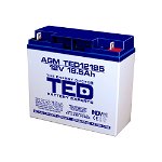 Acumulator AGM VRLA 12V 18,5A dimensiuni 181mm x 76mm x h 167mm F3 TED Battery Expert Holland TED002778 (2), TED Electronic