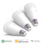 Pachet iluminat inteligent 3 x bec LED Xiaomi Yeelight 1S EU, RGBW, 8.5 watt, 800 lumeni, WiFi, Google, Homekit, SmartThings, Yeelight