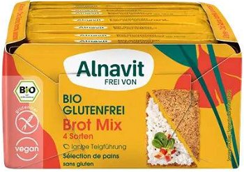 Cutie cu 4 tipuri de paine, fara gluten, eco-bio, 500g - Alnavit, Alnavit
