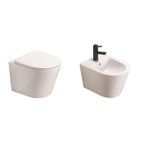 Set vas WC și bideu suspendat, Fluminia, Clementina, alb, 