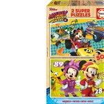 Puzzle Educa - Mickey and the Roadster Racers, 2x50 piese (17236), Educa
