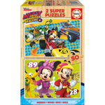 Puzzle Educa - Mickey and the Roadster Racers, 2x50 piese (17236), Educa