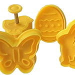 Set 4 forme pentru prajituri de Paste Ding Yongliang, plastic, galben, 