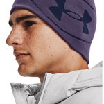 Under Armour, Caciula reversibila pentru fitness Billboard, Violet, Gri melange, 54-60 CM