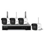 Sistem supraveghere exterior wireless Hikvision KIT NK44W0H-1T(WD), 4 camere IP, 4 MP, IR 30 m