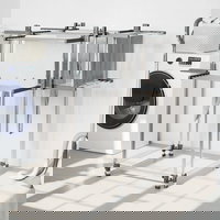 Uscator rufe cu 2 nivele, Zakito Europe, Aluminiu, 107 x 107 x 120 cm, Argintiu