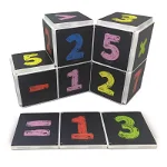 Set de constructie piese magnetice CreateOn Magna-Tiles - Numere pe tabla 123 16 piese, CreateOn