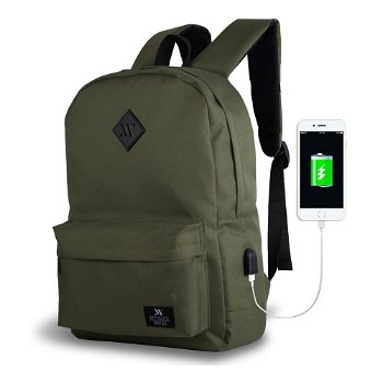 Rucsac cu port USB My Valice SPECTA Smart Bag, verde, Myvalice