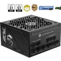 Sursa PC MSI MPG A1000GS PCIE5, 80 PLUS Gold, 1000W, Full Modulara, Negru