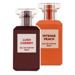 Pachet 2 parfumuri,  Lush Cherry 80 ml si Intense Peach 80 ml, Fragrance World