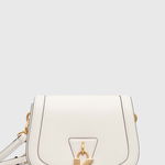 Karl Lagerfeld, Geanta crossbody de piele K/Lock, Alb murdar