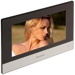 Monitor videointerfon Touch Screen TFT LCD 7 inch conectare 2 fire Wifi - Hikvision DS-KH6320Y-WTE2, Hikvision