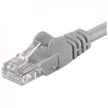 Patchcord UTP RJ45-RJ45 Categoria 6, 0.1m, gri, cupru integral, 26AWG