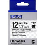 Consumabil Epson Banda etichete LK-4TBN 12 mm Black on Transparent, Epson