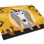 Caroline`s Treasures Carolines Comori BB1787LCB Halloween Saluki sticla de tăiere Bord mare Multicolore 12H x 16W, 