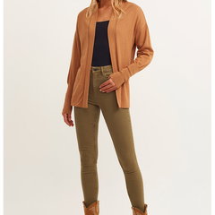 Blugi skinny cu talie medie - Kaki pal, OXXO