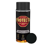 Vopsea spray termorezistenta Protecta, negru, mat, interior/exterior, 400 ml, Protecta