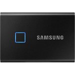 SSD Extern Samsung T7 Touch, 1TB, USB-C 3.1, Senzor de amprenta (Negru), Samsung