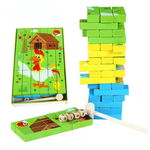 Joc Jenga turnul instabil si puzzle cuburi lemn, OEM