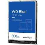 Blue, 500GB, SATA-III, 5400 RPM, cache 128MB, 7 mm, WD
