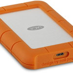 Hard disk extern LaCie Rugged, USB-C, 2.5 inch, 2TB, Orange, LaCie