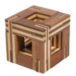 Joc logic IQ din lemn bambus Magic frame, Fridolin, 8-9 ani +, Fridolin