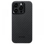 Pitaka Husa MagEZ Case 4 Twill 1500D Negru/Gri pentru iPhone 15 Pro