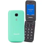 Telefon mobil Panasonic GSM KX-TU400EXC, Single SIM, Tehnologie 2 G, memorie Ram 1 Gb, Buton SOS, Verde, ideal pentru seniori, Panasonic
