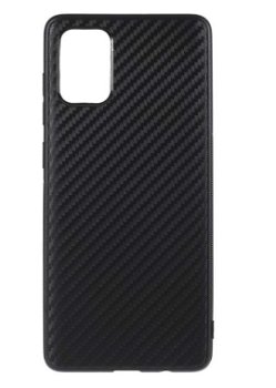 Husa pentru Samsung Galaxy A51, MyStyle Perfect Fit cu insertii de carbon, negru