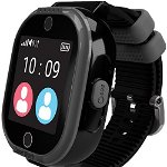 Smartwatch MyKi 4 Lite, Display IPS 1.3inch, Wi-Fi, Bluetooth, 3G, Camera, rezistent la apa, dedicat pentru copii (Negru), MyKi