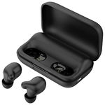 Casti In-Ear Xiaomi Haylou T15, True Wireless, Bluetooth, Microfon incorporat, Negru